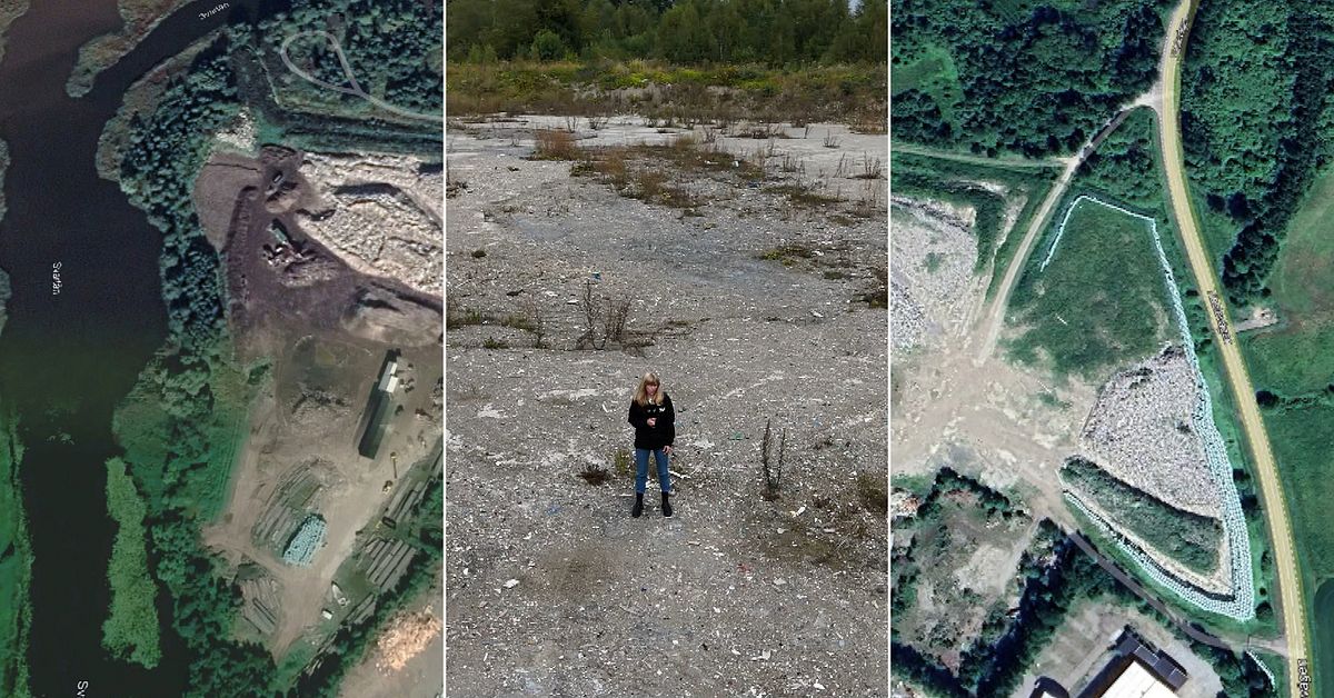 Satellitbilder visar hur Think Pinks sopberg växte fram i Skultuna – så ser det ut i dag
