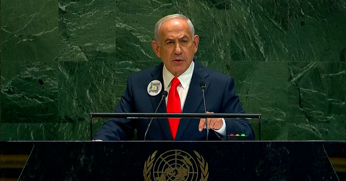 Protester i FN när Netanyahu höll tal: ”Israel blir allt mer isolerade”