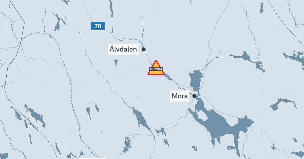 Trafikolycka på riksväg 70 i Älvdalen – två svårt skadade
