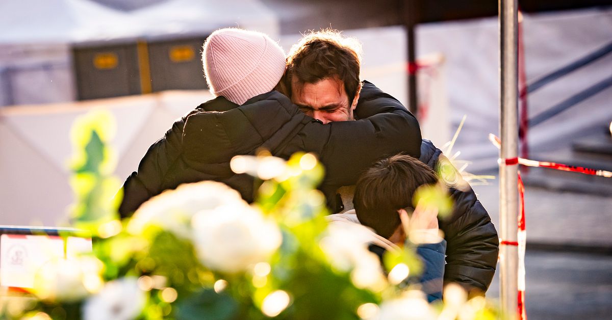 SVT p&aring; plats vid brandplatsen i Schweiz