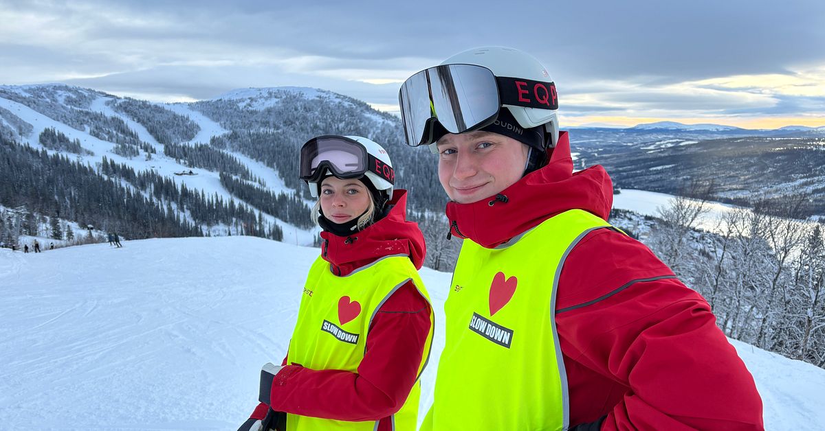 Hugo och Tuva ska få folk att sänka farten i skidbackarna i Åre: ”Vi blir som fartkameror”