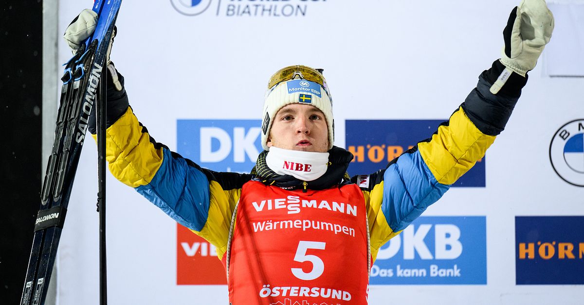 Biathlon: Sebastian Samuelsson takes second in Östersund pursuit after late drama