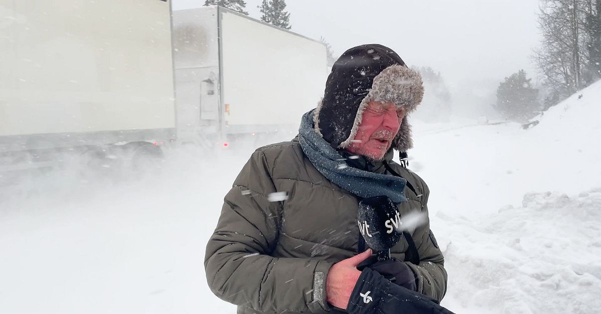 Kraftigt snöfall över Västernorrland | SVT Nyheter