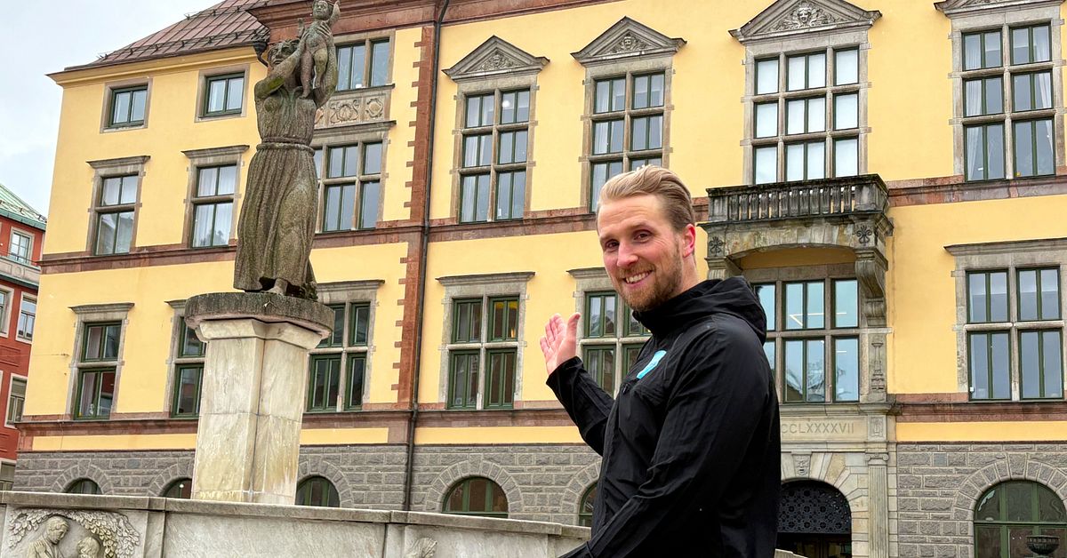 Han ska springa 700 varv runt fontänen i Eskilstuna: ”Lite galen” | SVT ...