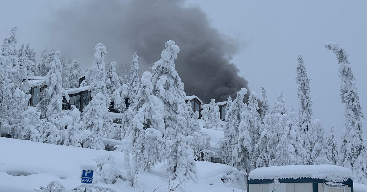 Brand p&aring; Luppioberget &ndash; en stuga &auml;r totalskadad