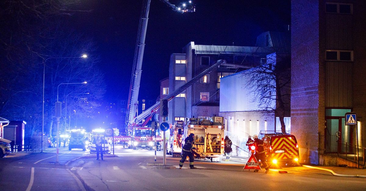 Brand p&aring; &auml;ldreboende i N&auml;ssj&ouml; &ndash; stor insats