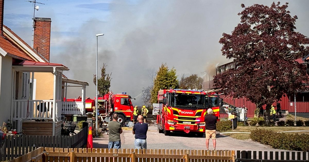 Stor radhusbrand i Arboga