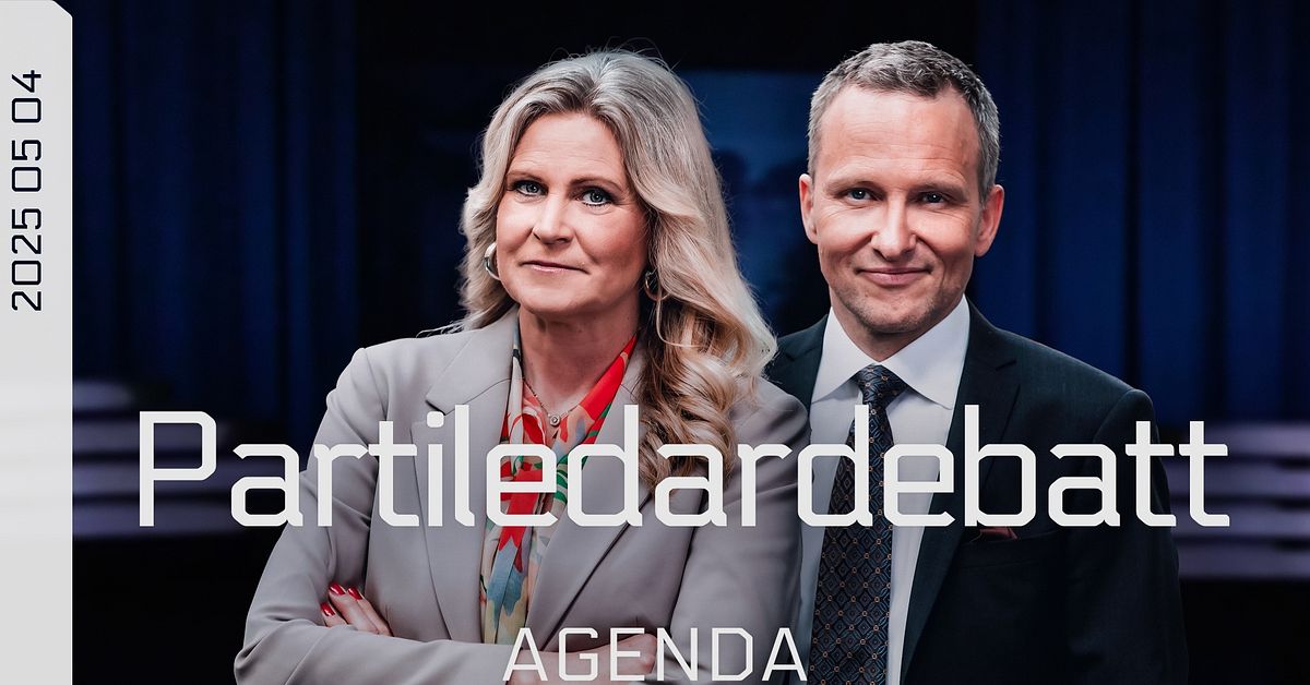 Partiledardebatt 2025 i SVT:s Agenda – följ senaste nytt