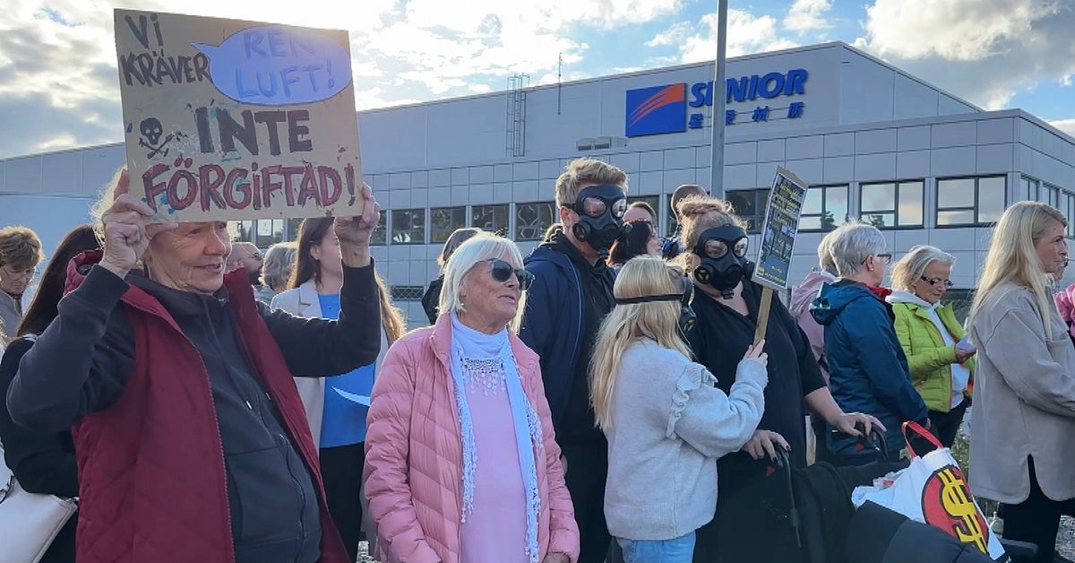 Stor demonstration utanför Senior Material – proteströrelsen mot utsläppen växer
