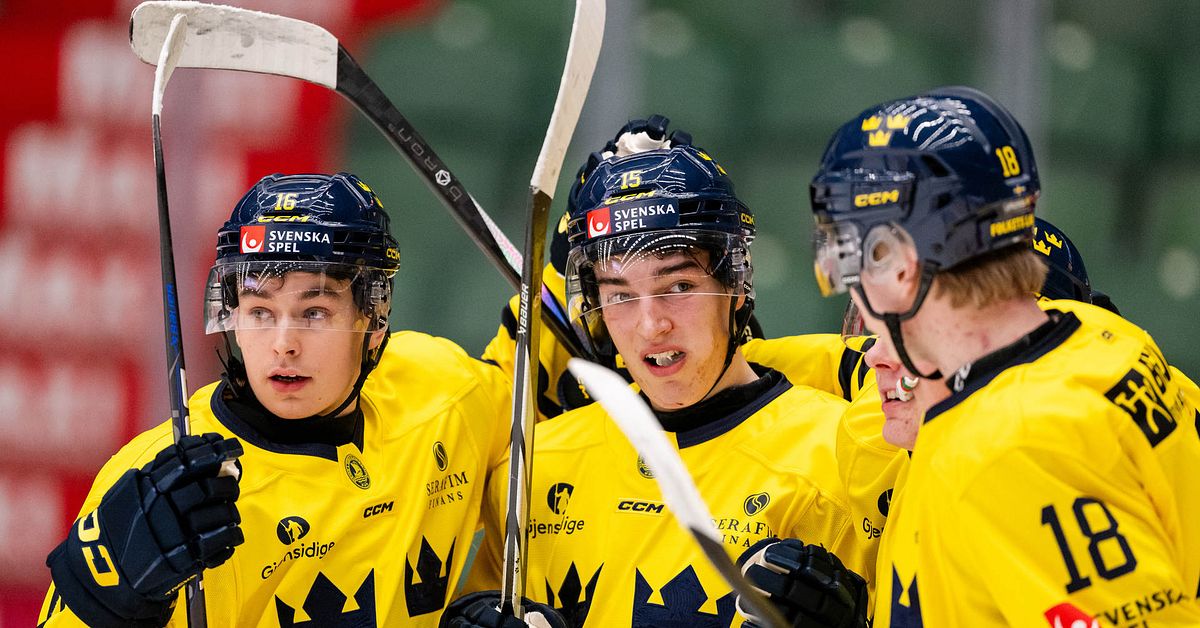 Ishockey: Frölundatalangen David Edstrom tvåmålsskytt när Sverige ...