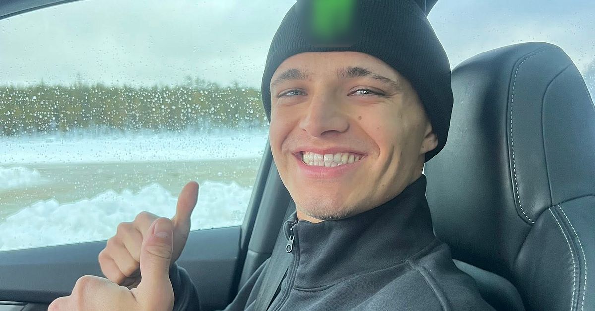 Formel 1 v&auml;rldsm&auml;staren Lando Norris v&auml;rmde upp p&aring; isarna i V&auml;rmland