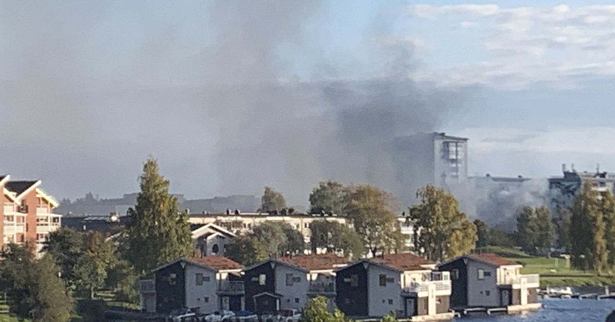 Brand i Orrholmsgaraget i Karlstad