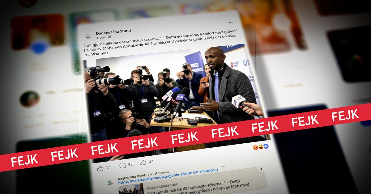 Fejkade nyheter om V-ledamoten Mohamed Ali sprids