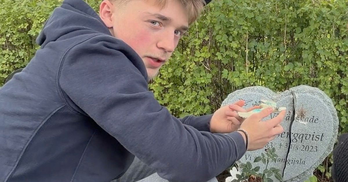 Chocken p&aring; kyrkog&aring;rden: Charlies pappas grav vandaliserades