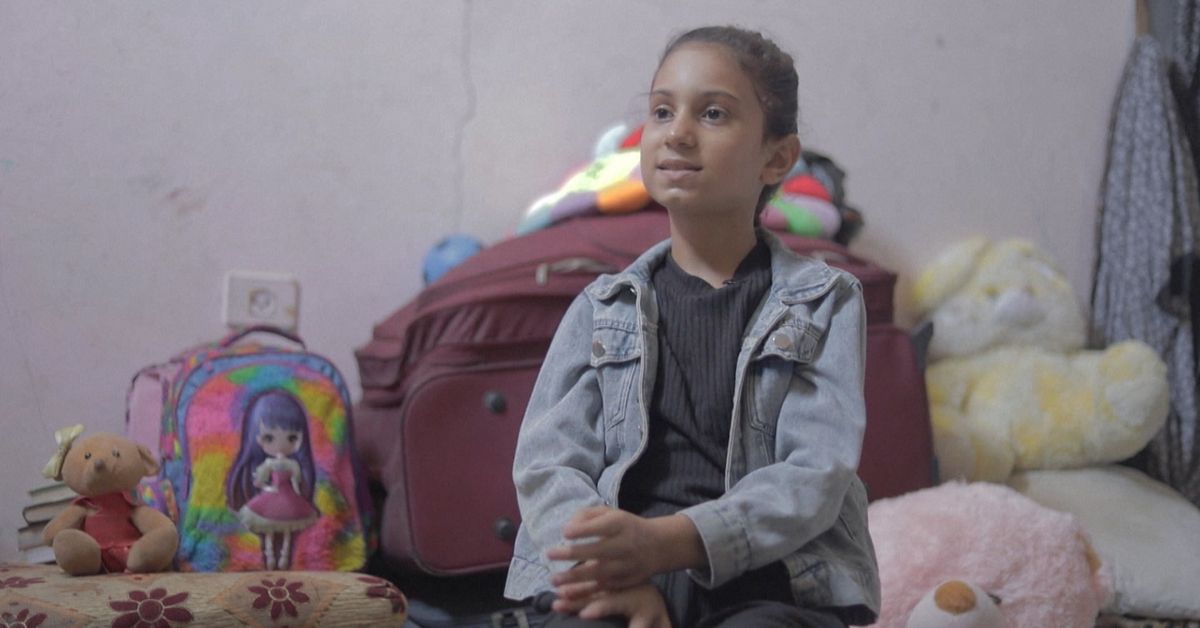 Aliaa, 11, tvingas fly från sitt hem i Gaza stad: ”Jag vill inte lämna”