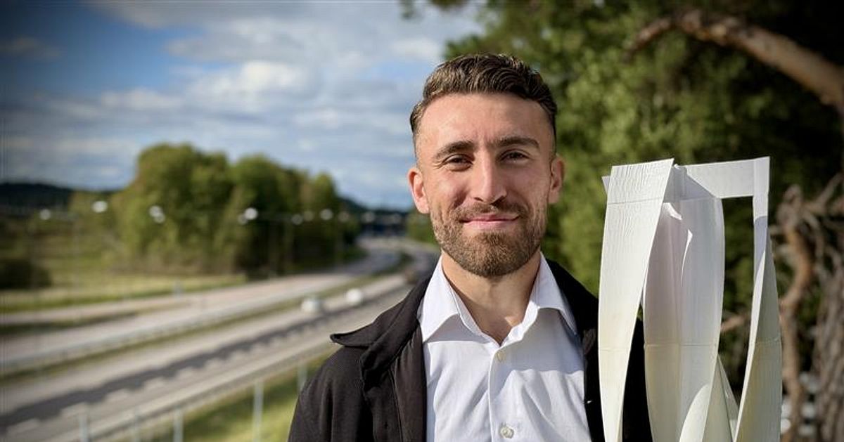 Se hur Robert från Södertälje tar vara på energi från bilarna på motorvägen