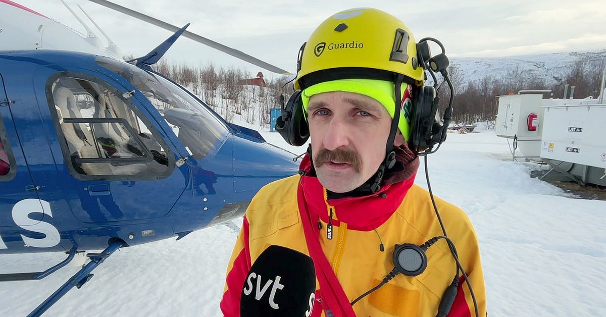 Lavinen p&aring; Kebnekaise: L&aring;g begravd i meterdjup sn&ouml; i tio minuter