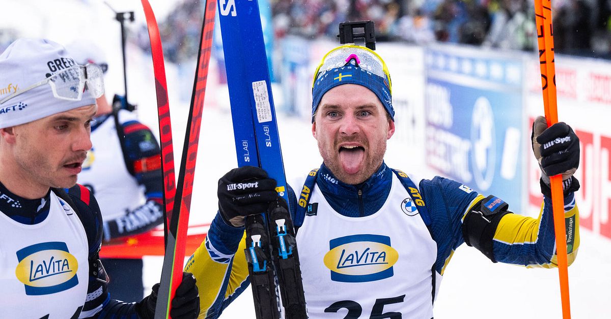 Biathlon: Jesper Nelin roared – took first place on the podium: “Finally”