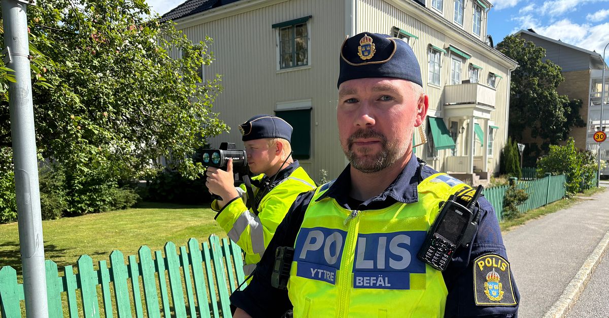 Här jagar polisen i Övik fartsyndare inför skolstarten
