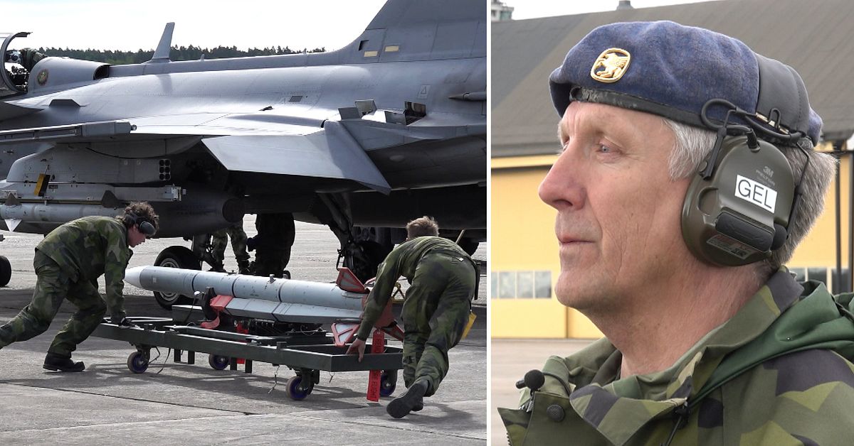 Här landar Jas-planen på Västerås flygplats – för att tanka och ladda om