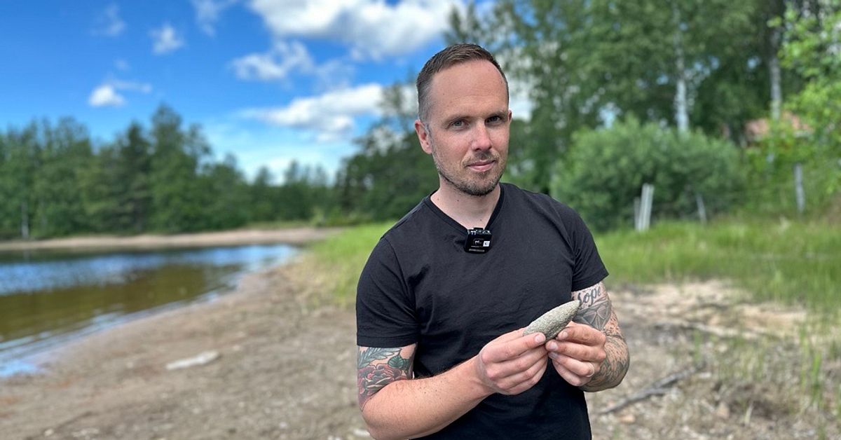 Sällsynt stenåldersyxa hittad vid Östra Örten i Karlstad