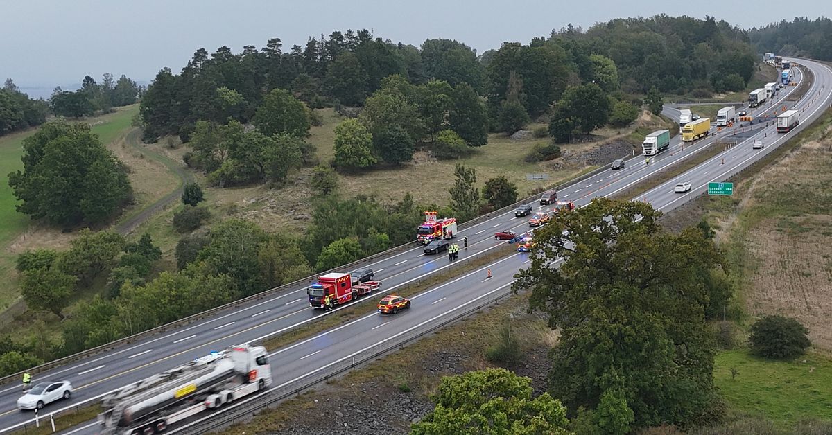 Man misstänkt för grovt rattfylleri efter olycka på E4 söder om Gränna