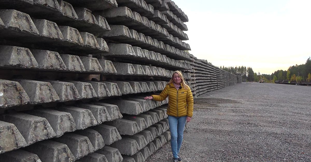 87 000 betongsliprar lagras i Arvidsjaur: ”Stärka totalförsvaret”