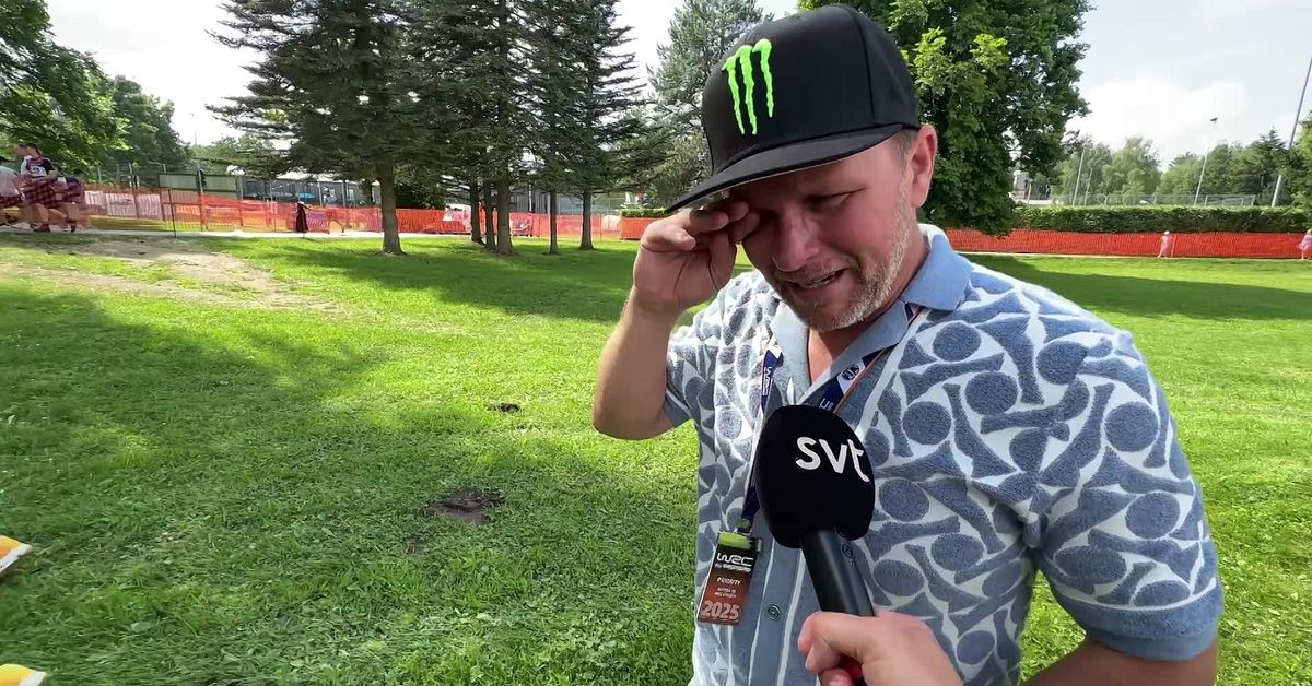 Här bryter Petter Solberg bryter ihop efter sonens seger: ”Det är helt sjukt”