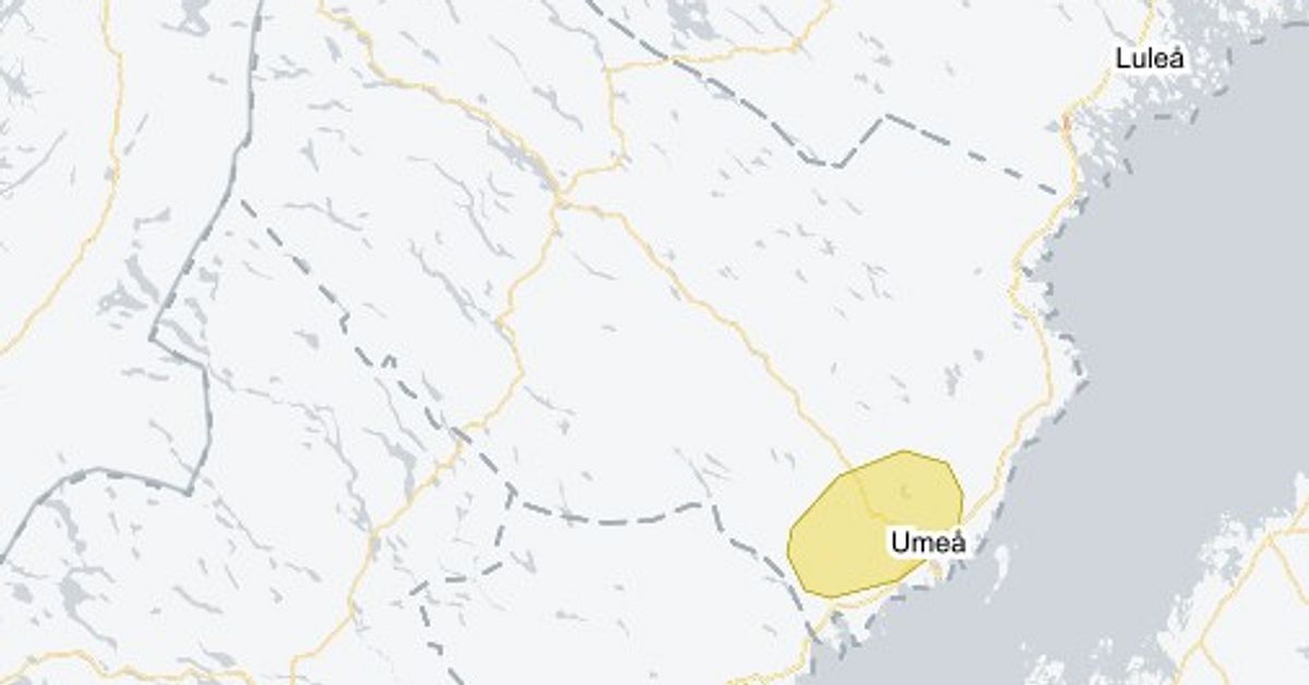 Varning för kraftigt snöfall och ishalka omkring Umeå