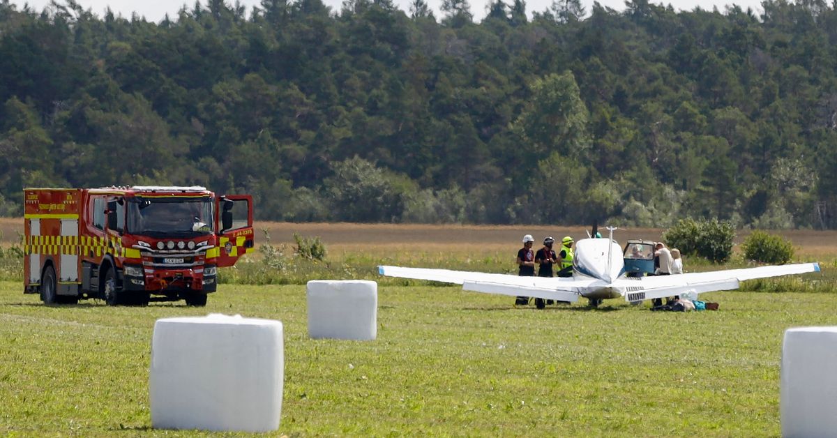 Flygplan nödlandade på norra Gotland