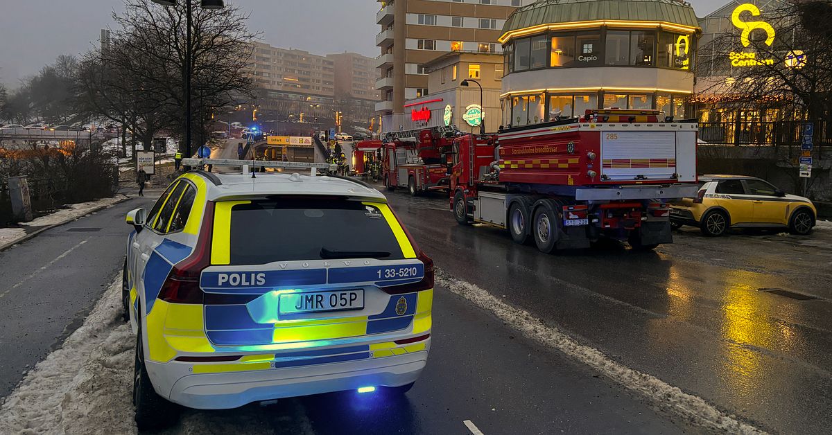 Brand under Solna centrum &ndash; k&ouml;pcentrumet utrymdes