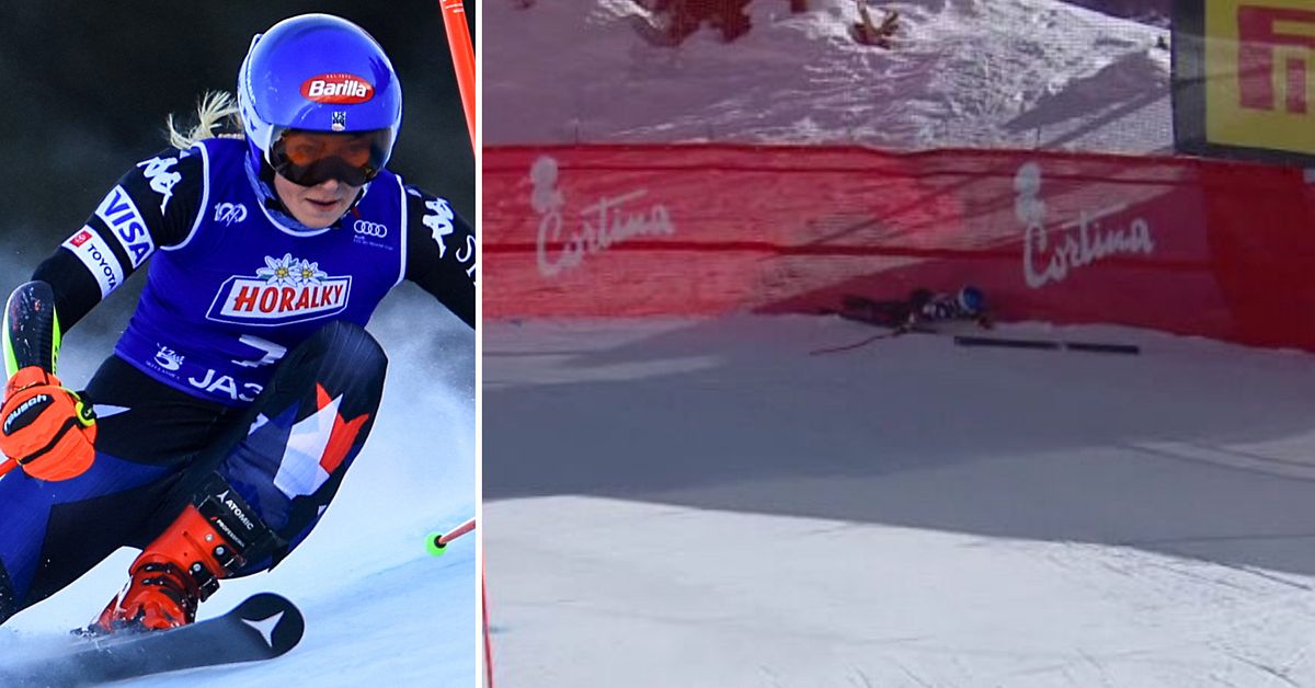 Alpine: Mikaela Shiffrin crashed in Cortina’s downhill race