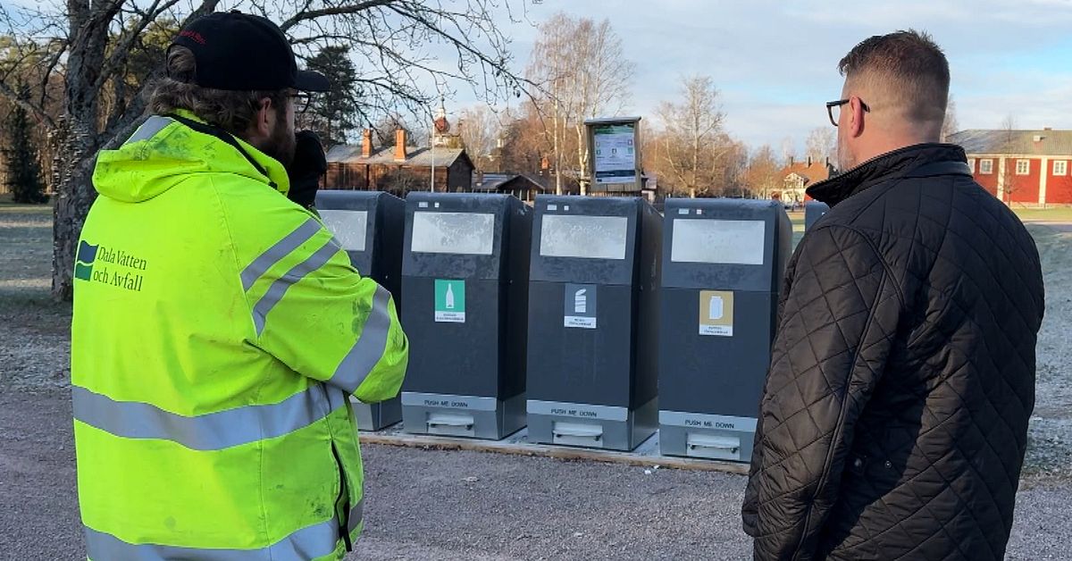 I Leksand tar solen hand om soporna – följ med och se de smarta sopkärlen
