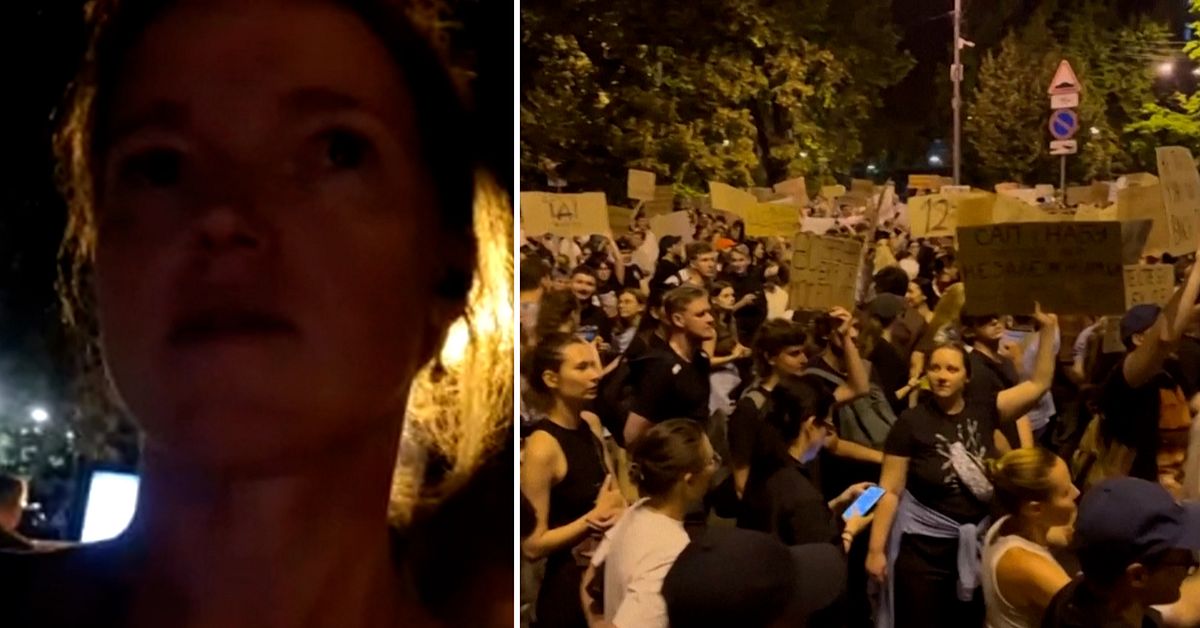 Massiva protester mot Zelenskyj i Kiev