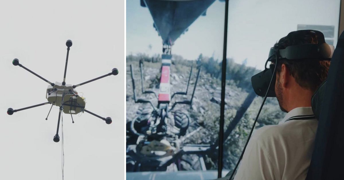 Skogsmaskiner körs på distans med hjälp av 5G-drönare – verklighet om tio år