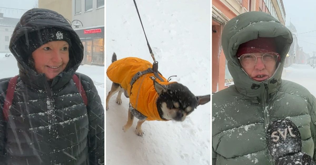 H&auml;rn&ouml;sandsbor om r&ouml;da varningen: &rdquo;Lite l&auml;skigt n&auml;r det blir s&aring; mycket sn&ouml;&rdquo;