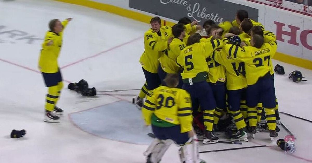 Sverige tog U18-guld efter att ha vunnit mot Slovakien i lejonets kula
