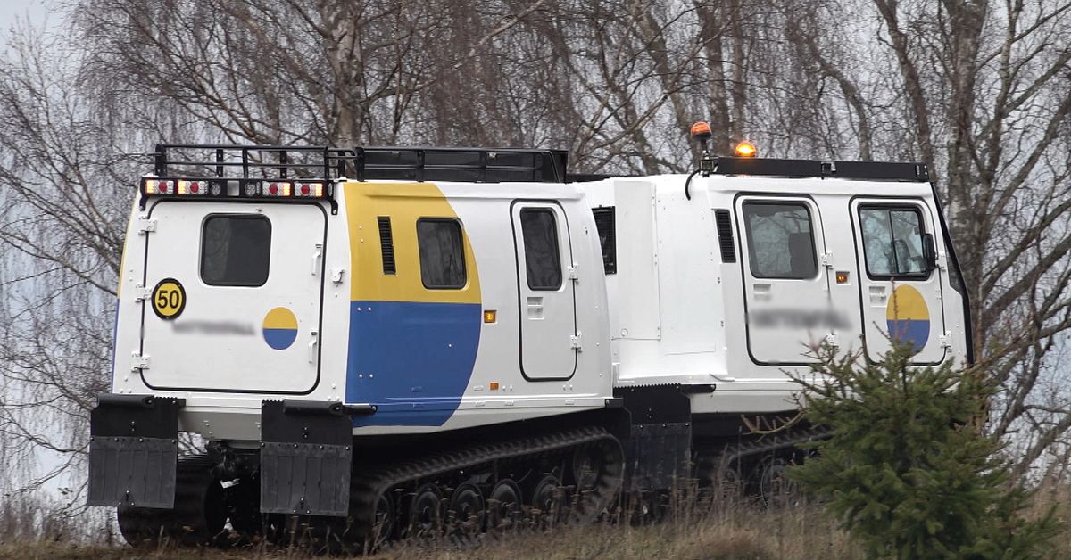 Här provkörs första eldrivna bandvagnen i Boxholm