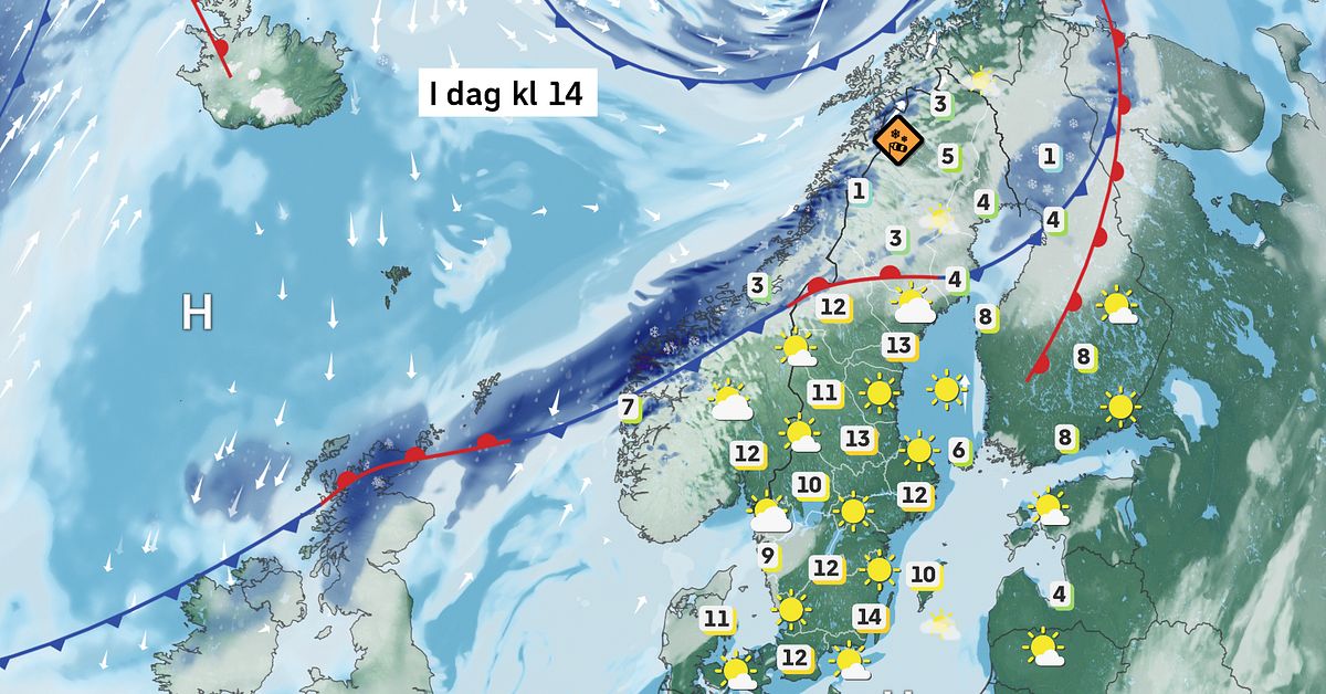 Orange v&auml;dervarning f&ouml;r h&aring;rda vindar och sn&ouml; i norra Lapplandsfj&auml;llen