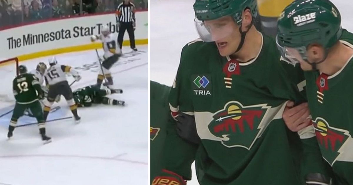 Minnesotas Nico Sturm till sjukhus efter lagkamratens v&aring;daskott: &rdquo;V&auml;ldigt l&auml;skigt&rdquo;