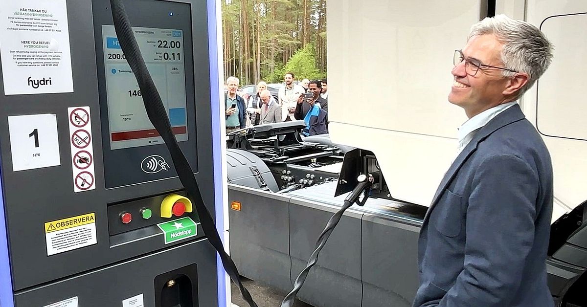Ny tankstation f&ouml;r v&auml;tgas invigdes vid E4 &ndash; ska ge minskade utsl&auml;pp