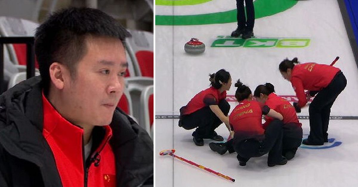 Kinesiskan skadar sig under VM-matchen mot Sverige &ndash; f&aring;r hj&auml;lp av isen