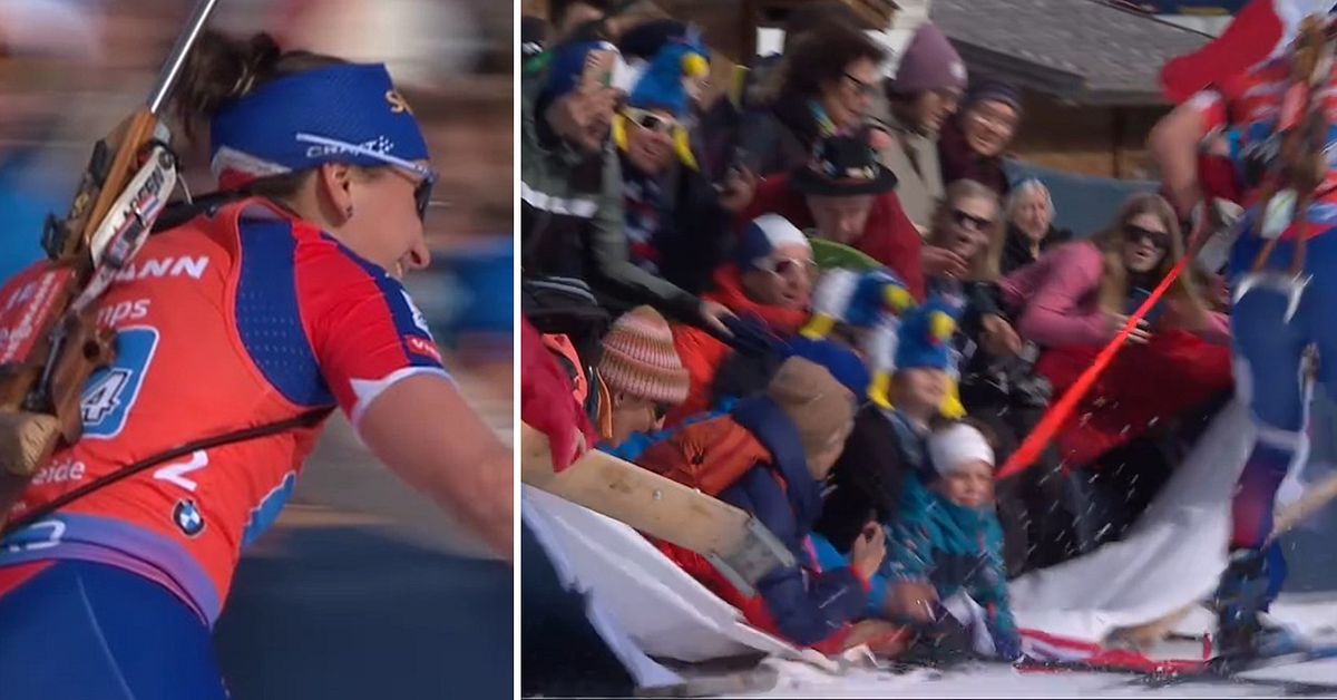 Biathlon: The Stands Collapsed in Front of Julia Simon During the Relay