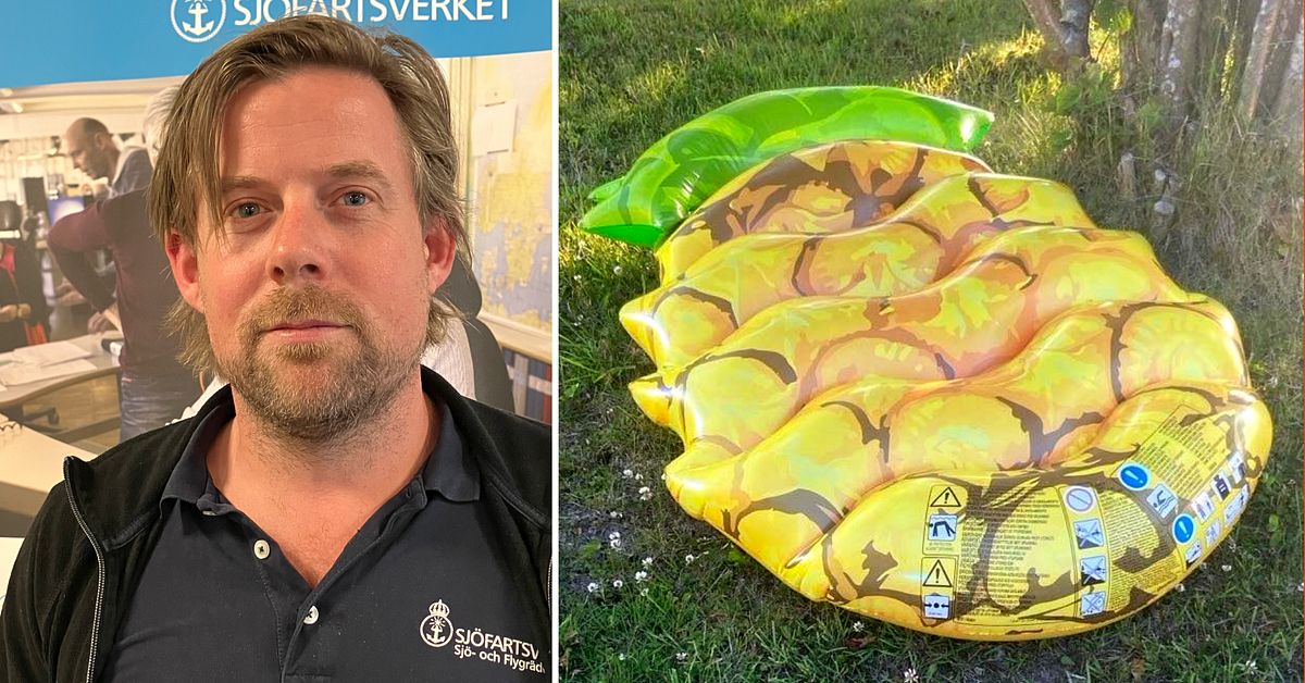 Uppblåsbar ananas orsakade stort räddningspådrag