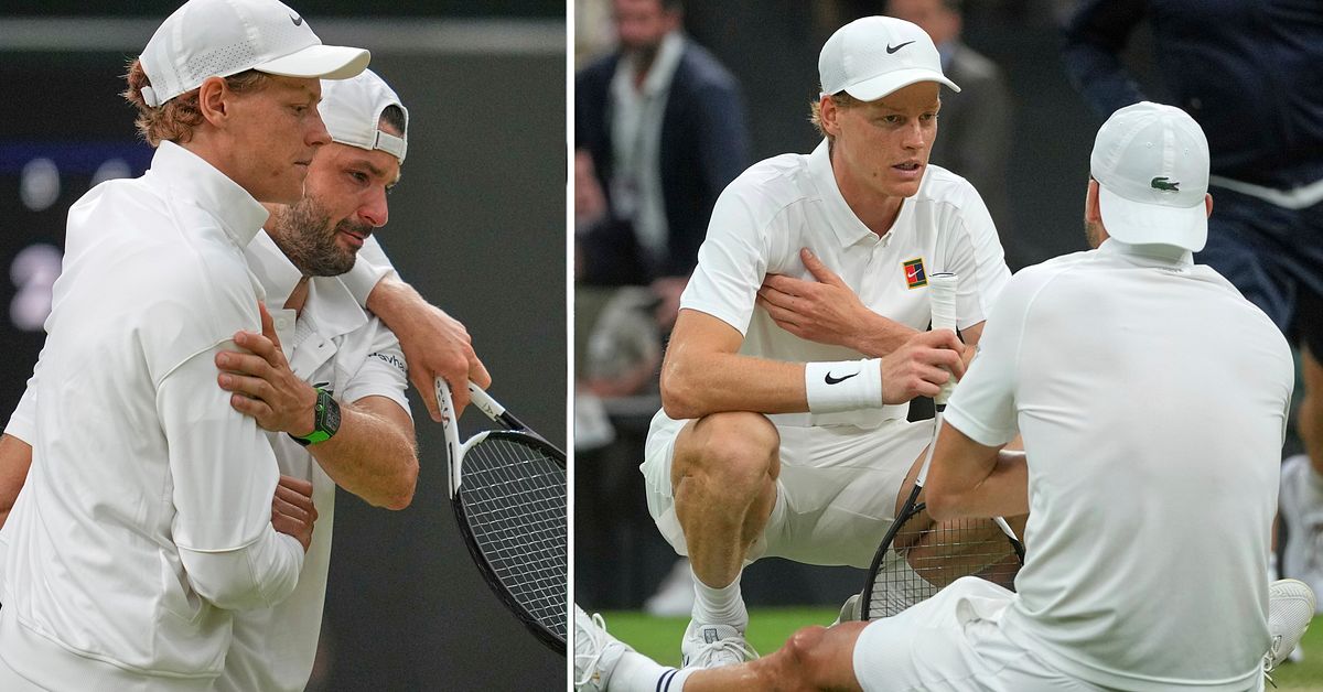 Tennis: Dramat: Jannik Sinner vinnare efter skadeavhopp – låg under med ...
