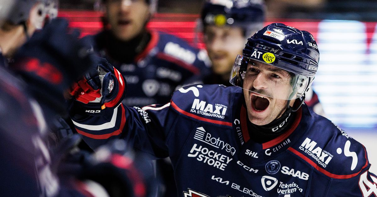 Ishockey: Broc Little historisk – efter läckert volleymål | SVT Sport