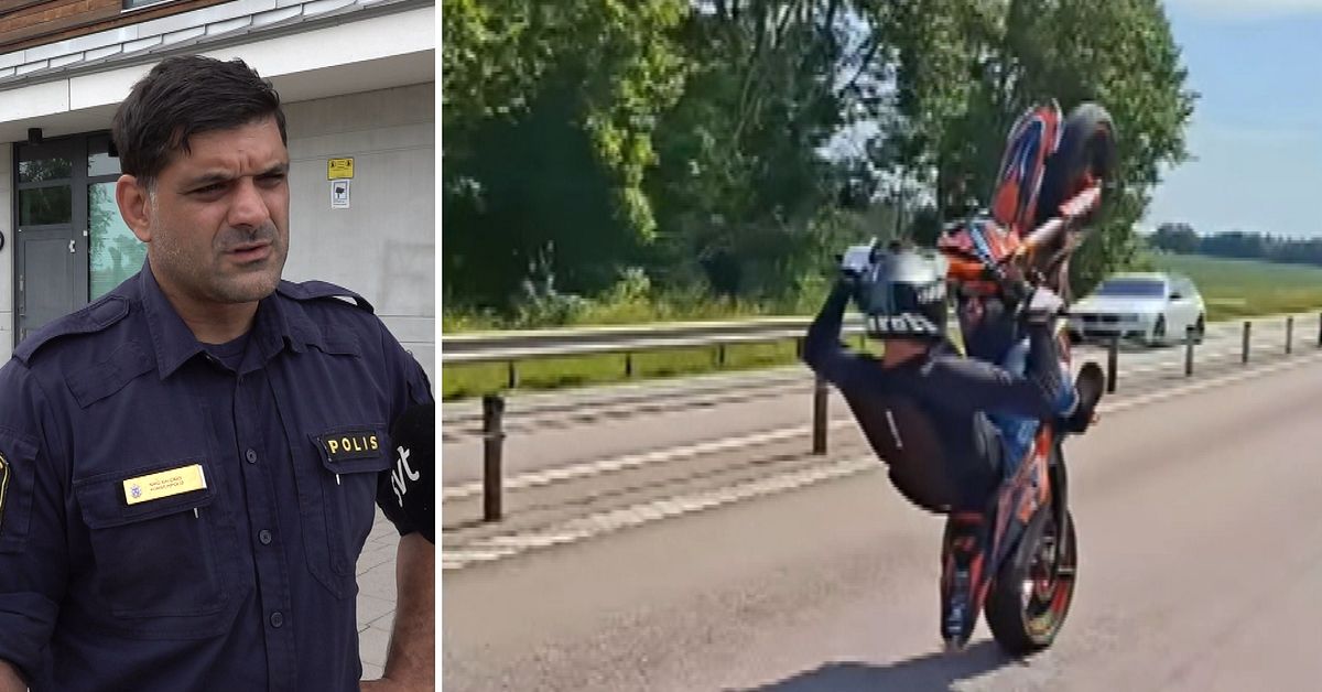 Stuntk&ouml;rning mitt i trafiken p&aring; E22 &ndash; polisen: &rdquo;All k&ouml;rning ska vara trafiks&auml;ker&rdquo;