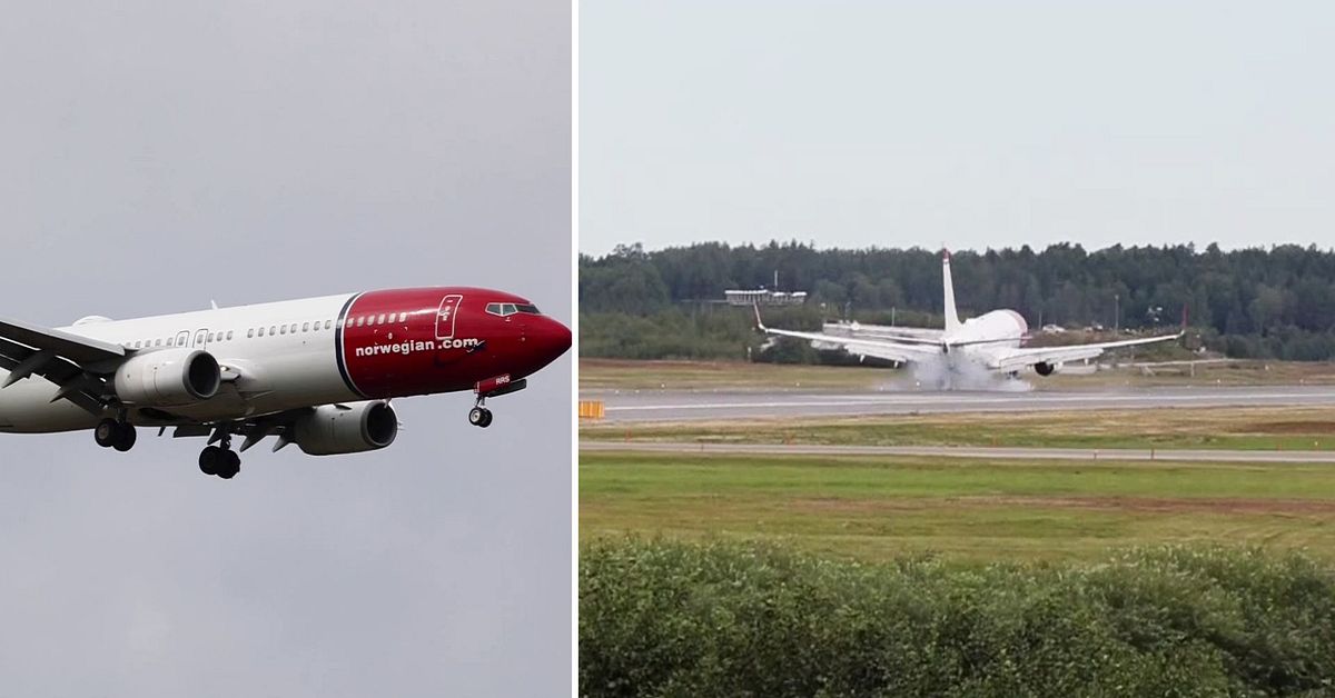 Här nödlandar passagerarflyget på Arlanda – med exploderat däck