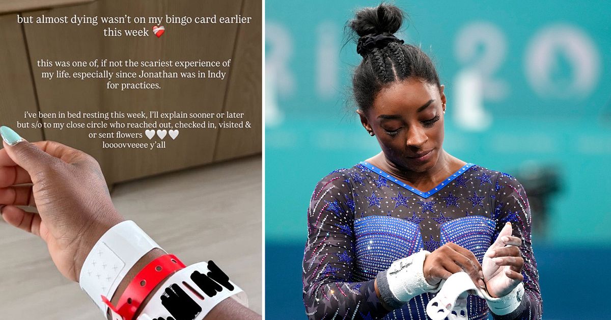 Simone Biles: ”Att nästan dö fanns inte med på min bingobric