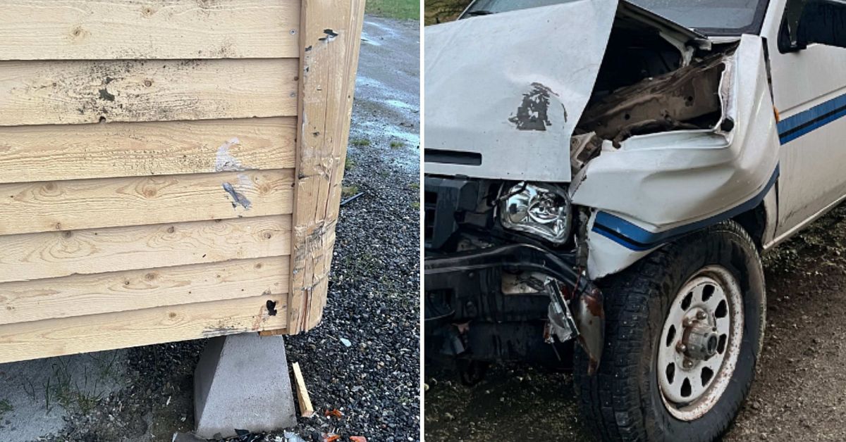 Fick veta att frun var otrogen – kraschade bil in i hus